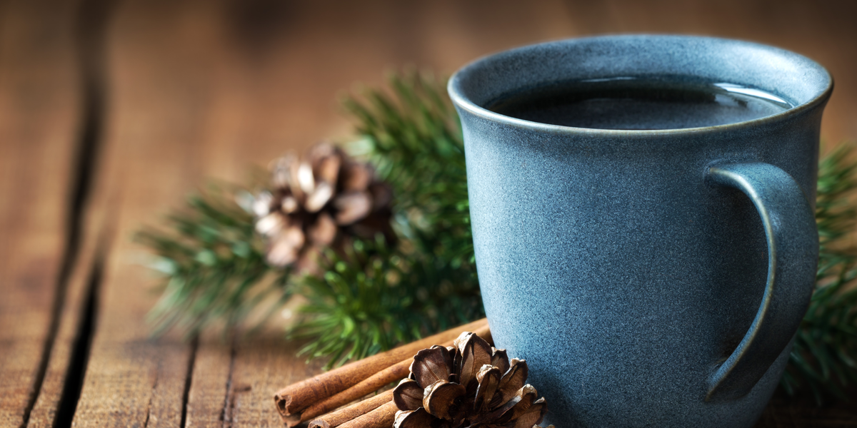 Kopje winterthee met kaneel bij een warme kachel - Bij Xann