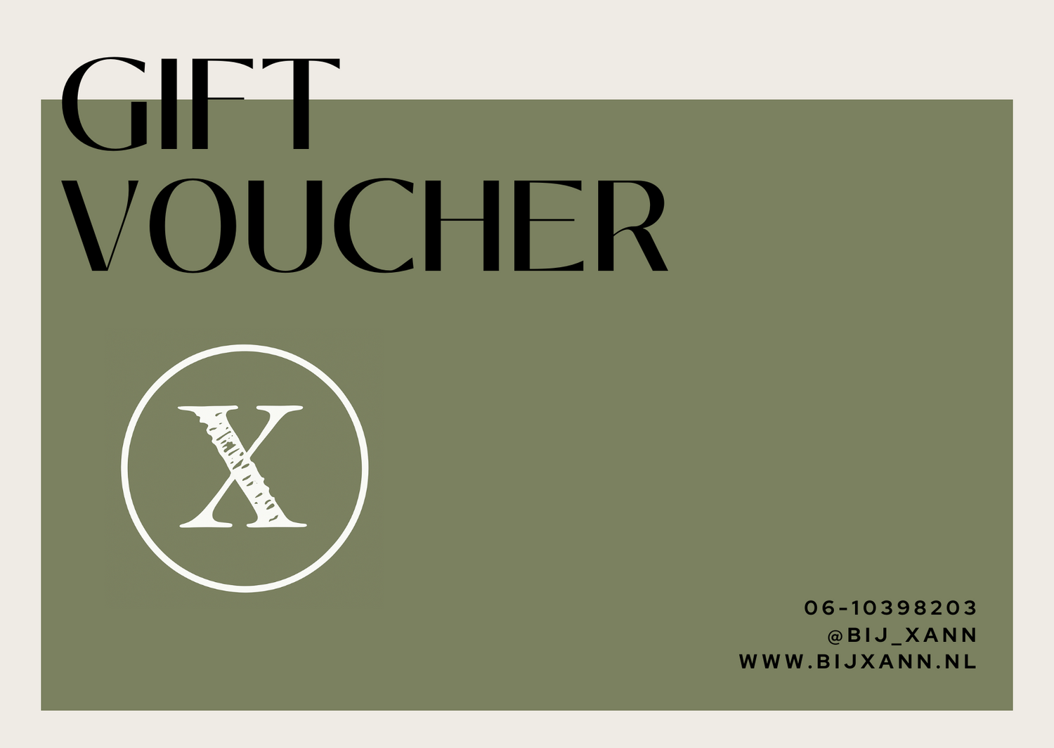 Cadeaubon - Bij Xann