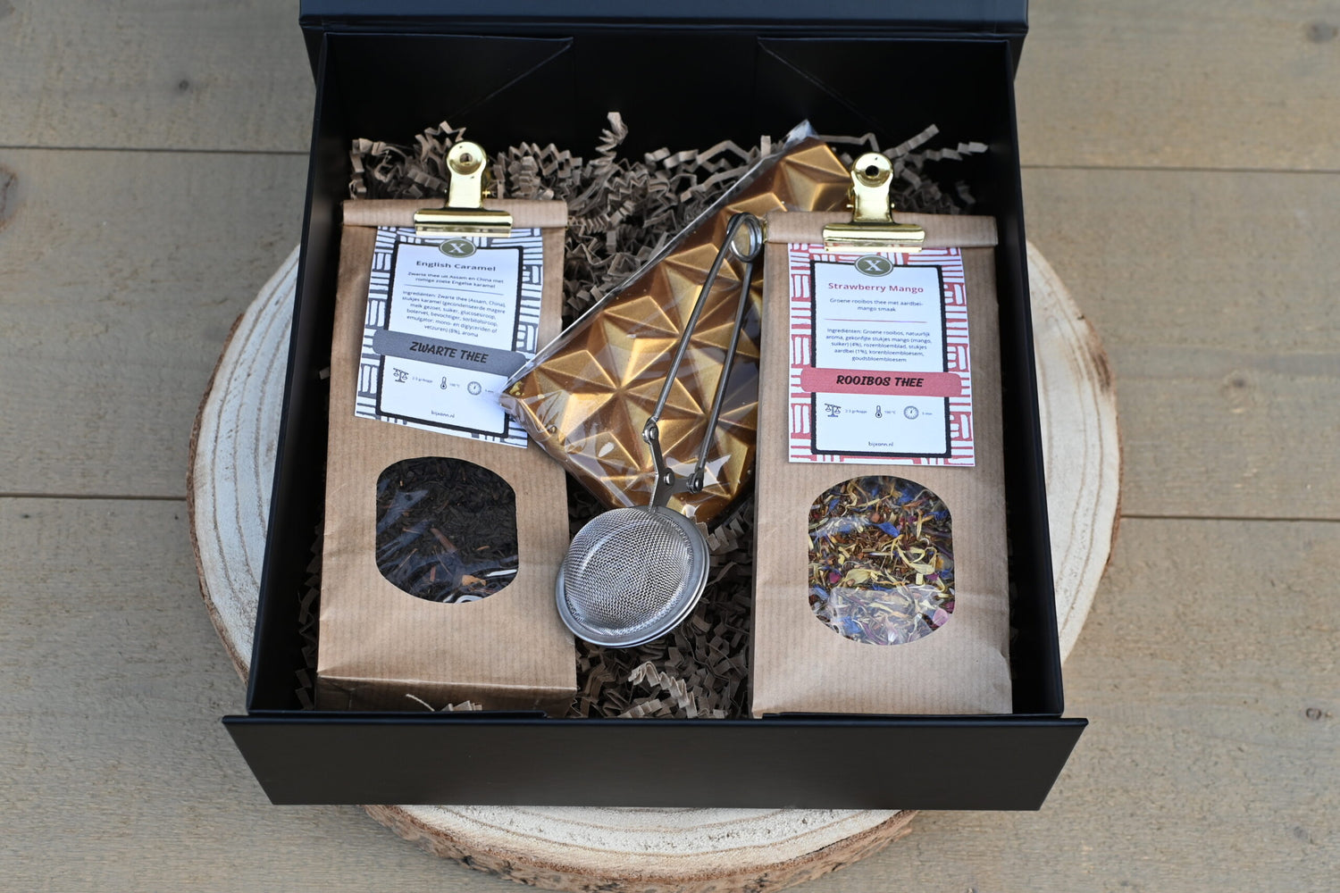 Cadeaubox Cadeau Kadoobox Kadoo Thee chocolade theefilter theetang Bij Xann