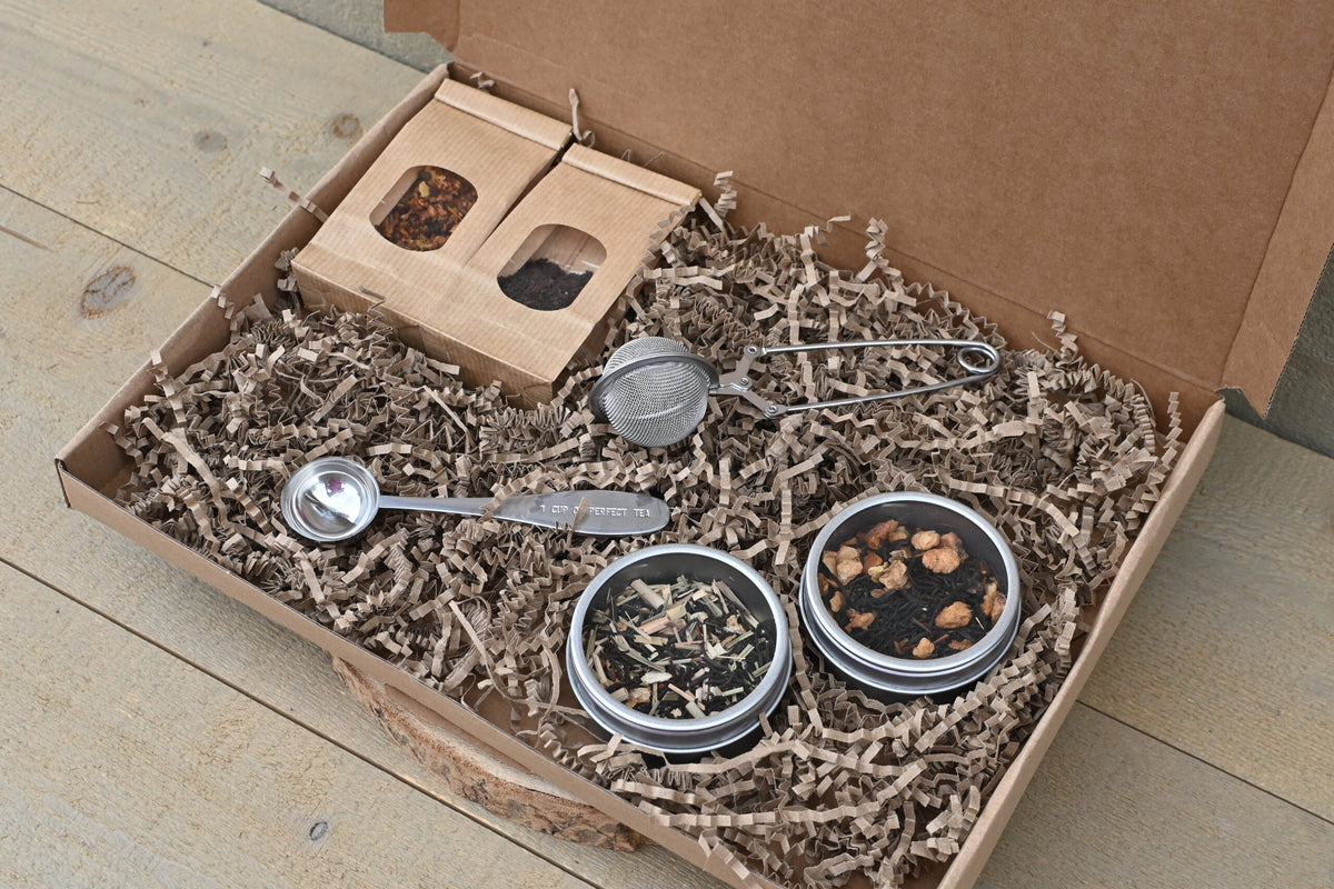 Cadeaubox Cadeau Kadoobox Kadoo Losse thee Brievenbuspakket Thee theefilter theetang Bij Xann