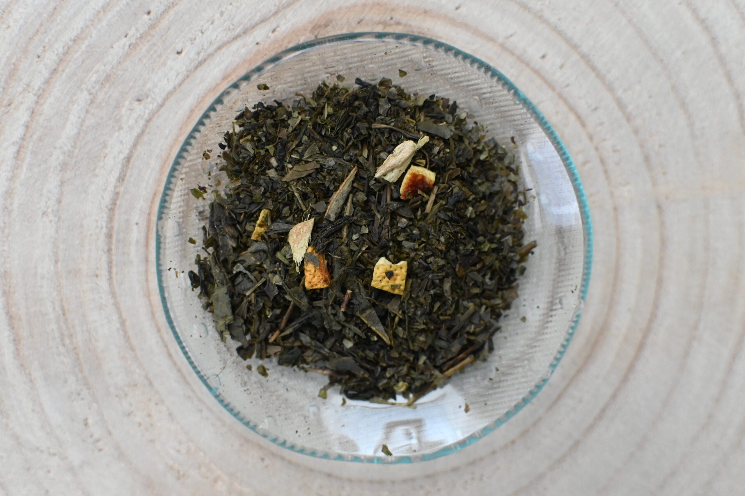 Verse groene thee Green Ginger Lemon met gember en citroenschil - Bij Xann