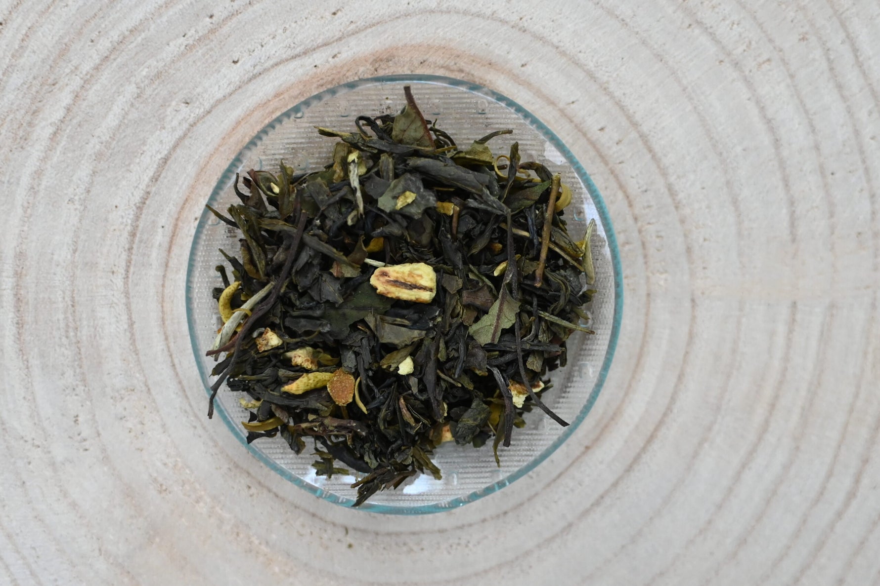 Losse groene thee met sinaasappel