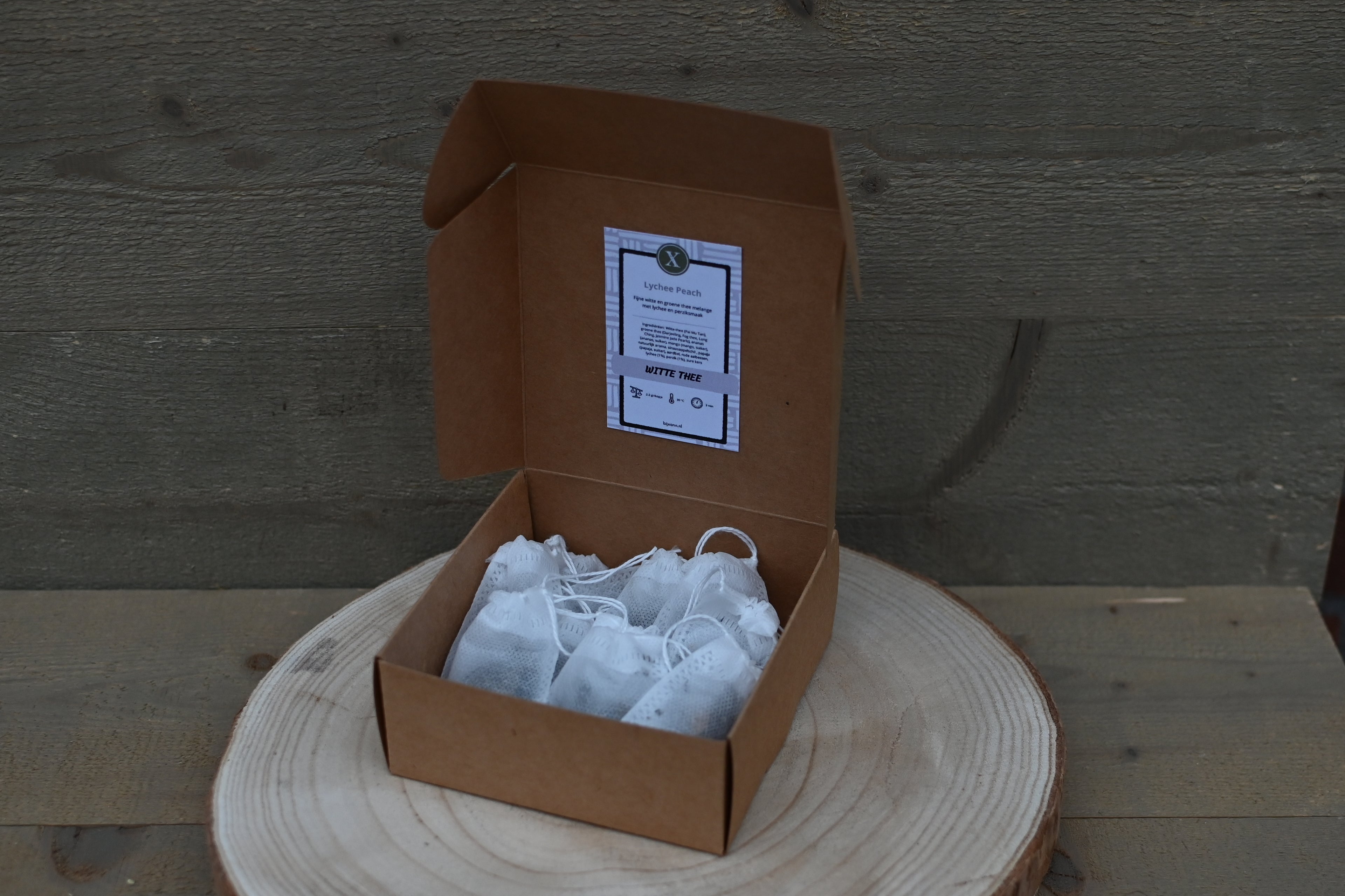 Theezakjes gevuld losse thee 15 stuks Bij Xann